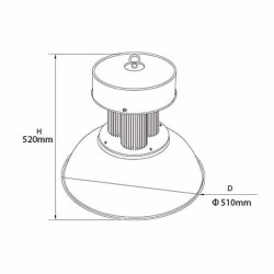 Lampa Przemysłowa LED High Bay HBC-150W – Zamiennik 450W do Hal i Magazynów