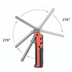 Latarka Warsztatowa LED z Magnesem i Sterylizacją UVC 2w1 – Lampa Bakteriobójcza USB