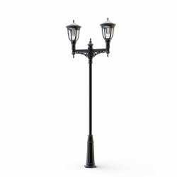 Dwuramienna Latarnia Solarna SLC-1100LL 2x12,5W LED – Kompletna Lampa Parkowa 4m