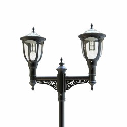 Dwuramienna Latarnia Solarna SLC-1100LL 2x12,5W LED – Kompletna Lampa Parkowa 4m