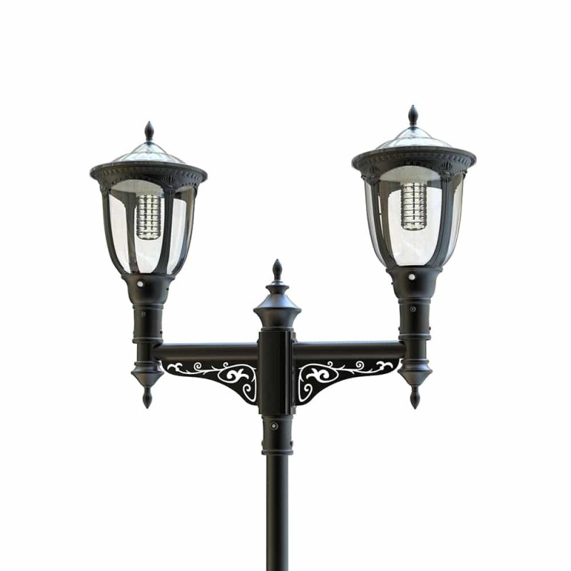 Dwuramienna Latarnia Solarna SLC-1100LL 2x12,5W LED – Kompletna Lampa Parkowa 4m