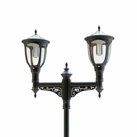 Dwuramienna Latarnia Solarna SLC-1100LL 2x12,5W LED – Kompletna Lampa Parkowa 4m