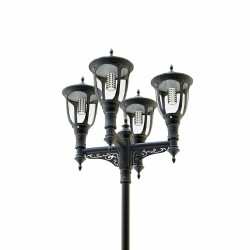 Latarnia Solarna Parkowa Czteroramienna SLC-1100LL 50W LED (4x12,5W) ze Słupem 4m