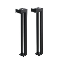 Zestaw 2 aluminiowych słupków solarnych LED SLC-07GL IP65 do ogrodu