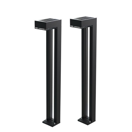 Zestaw 2 aluminiowych słupków solarnych LED SLC-07GL IP65 do ogrodu